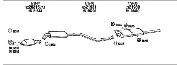 Exhaust System CI16018