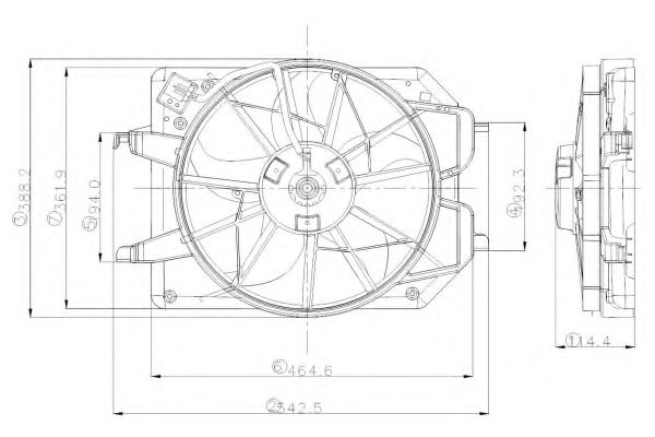 Ventilador, refrigeración del motor 47021