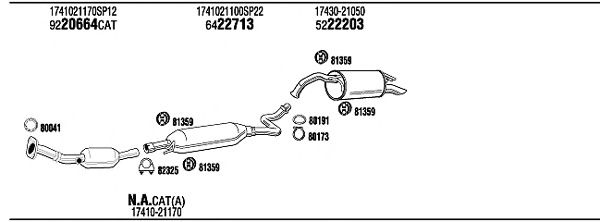 Exhaust System TO45004