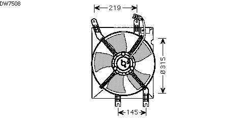 Ventilador, refrigeração do motor DW7508