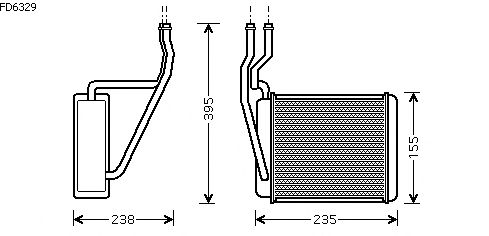 Heat Exchanger, interior heating FD6329