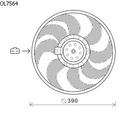 Fan, radiator OL7564