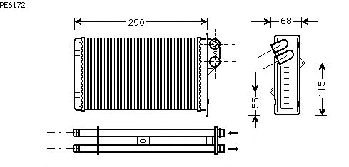 Heat Exchanger, interior heating PE6172