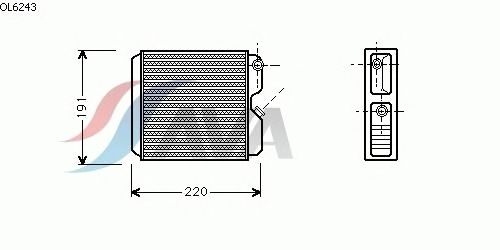 Heat Exchanger, interior heating OL6243