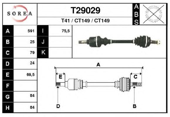 Veio de transmissão T29029