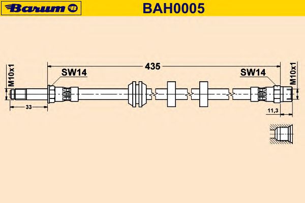 Tubo flexible de frenos BAH0005