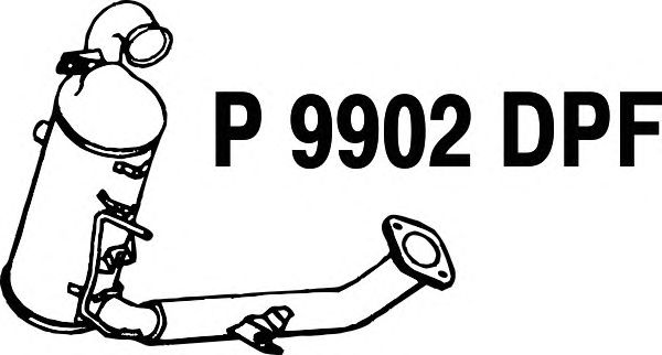 Partikelfilter, uitlaatinstallatie P9902DPF