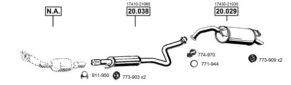 Exhaust System TO204150