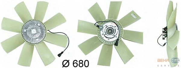 Ventilateur, refroidissement du moteur 8MV 376 731-471