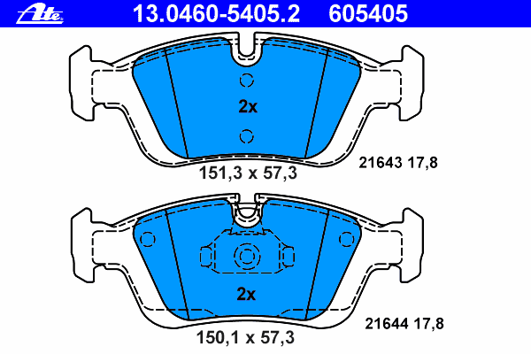 Brake Pad Set, disc brake 13.0460-5405.2