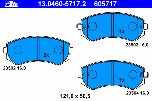 Brake Pad Set, disc brake 13.0460-5717.2