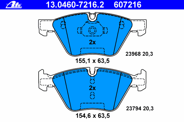 Brake Pad Set, disc brake 13.0460-7216.2