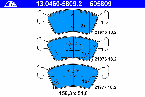 Brake Pad Set, disc brake 13.0460-5809.2