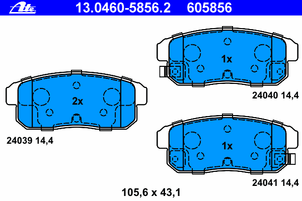 Brake Pad Set, disc brake 13.0460-5856.2