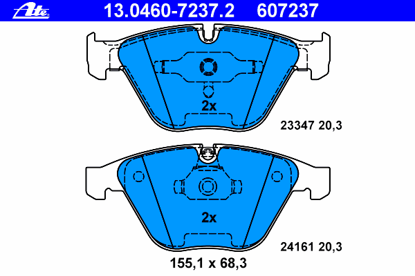 Brake Pad Set, disc brake 13.0460-7237.2