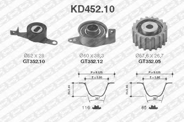 Timing Belt Kit KD452.10