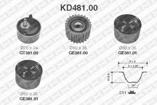Timing Belt Kit KD481.00