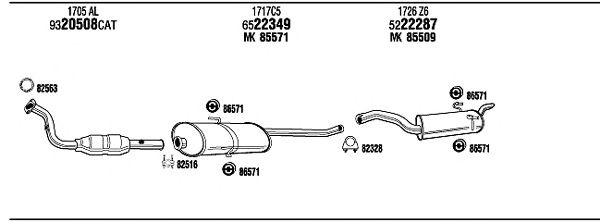 Exhaust System PET11425