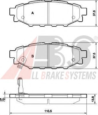 Brake Pad Set, disc brake 37499