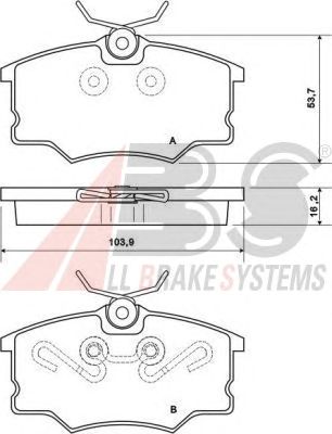 Brake Pad Set, disc brake 37836