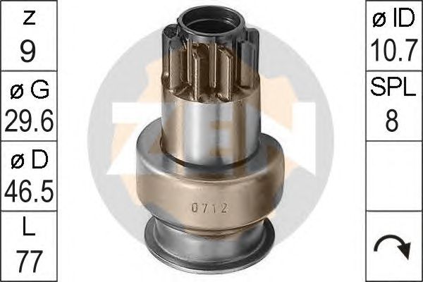 Freewheel Gear, starter ZN0712
