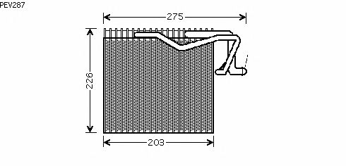 Evaporator, air conditioning PEV287