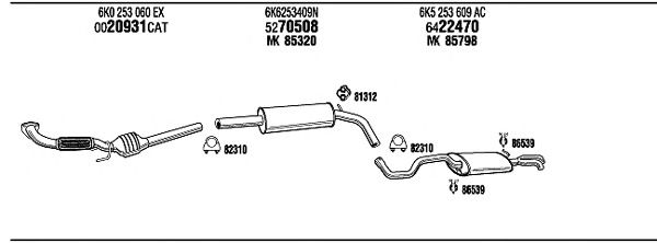 Exhaust System VW20707