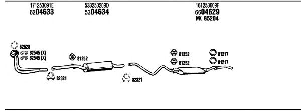 Exhaust System VW40154A