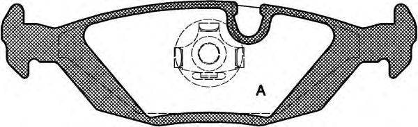 Kit de plaquettes de frein, frein à disque BPA0155.10