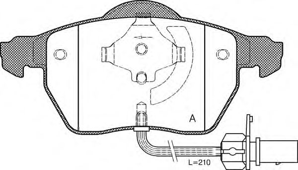 Kit de plaquettes de frein, frein à disque BPA0390.52