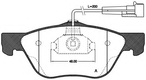Kit de plaquettes de frein, frein à disque BPA0589.02
