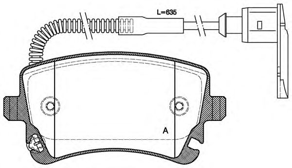 Kit de plaquettes de frein, frein à disque BPA0897.02