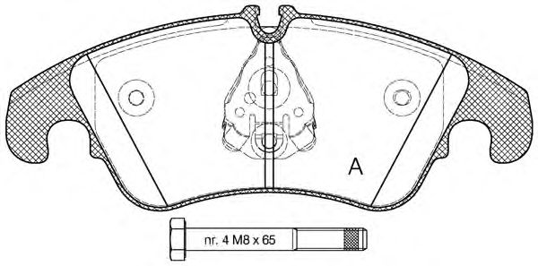 Kit de plaquettes de frein, frein à disque BPA1304.10