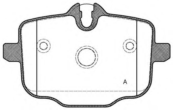 Kit de plaquettes de frein, frein à disque BPA1433.00