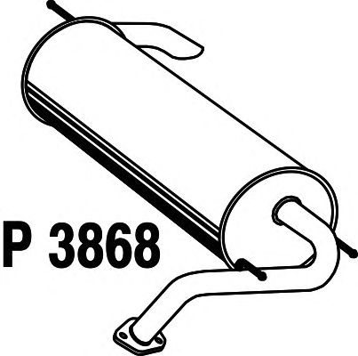 Глушитель выхлопных газов конечный P3868