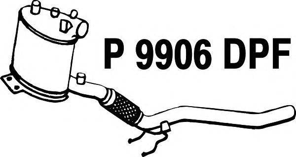 Partikelfilter, uitlaatinstallatie P9906DPF