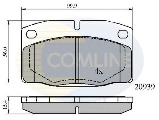 Комплект тормозных колодок, дисковый тормоз CBP0135