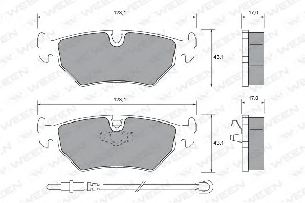 Brake Pad Set, disc brake 151-1748