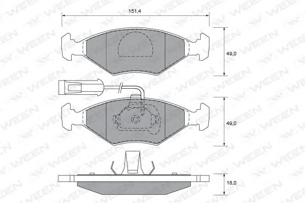 Brake Pad Set, disc brake 151-1837