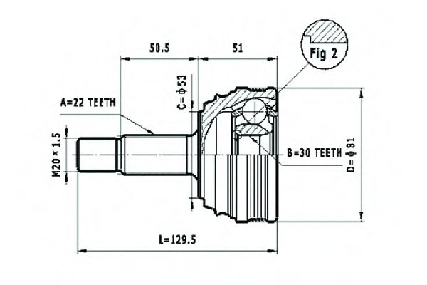 Joint Kit, drive shaft 1860.0068018