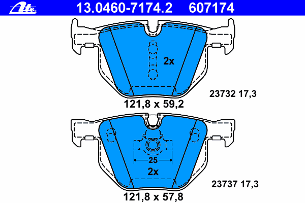 Brake Pad Set, disc brake 13.0460-7174.2