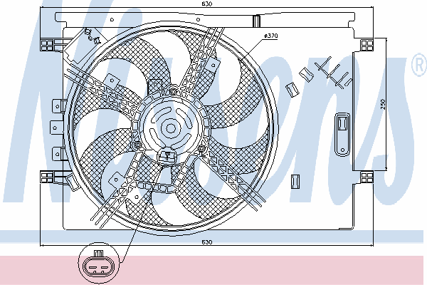 Fan, radiator 85564