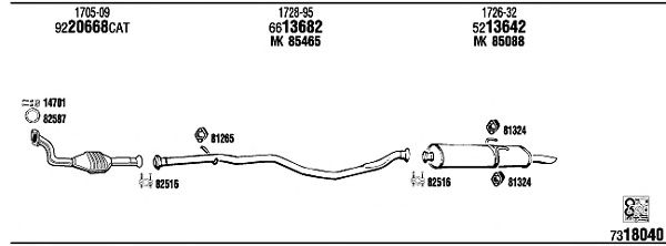 Exhaust System PE40575