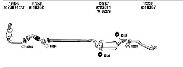 Exhaust System FOH18956A