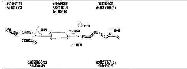 Exhaust System MB21001