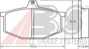 Brake Pad Set, disc brake 36108