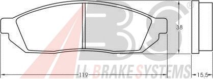 Brake Pad Set, disc brake 36156