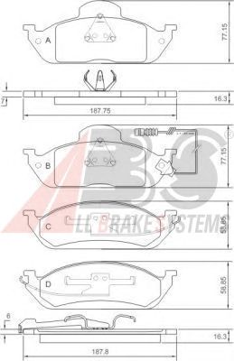 Brake Pad Set, disc brake 37198 OE