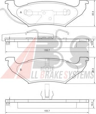 Brake Pad Set, disc brake 38715