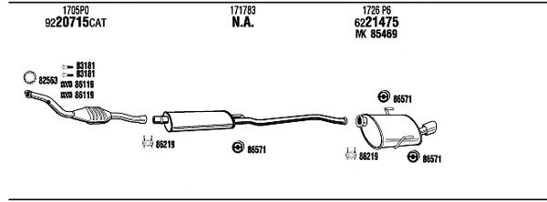 Exhaust System PET05627